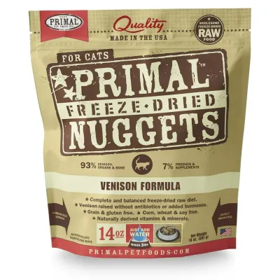 Primal Freeze-Dried Venison Nuggets for Cats 14oz
