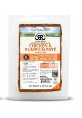 Raised Right Dog Frozen Adult Chicken &amp; Pumpkin 16oz