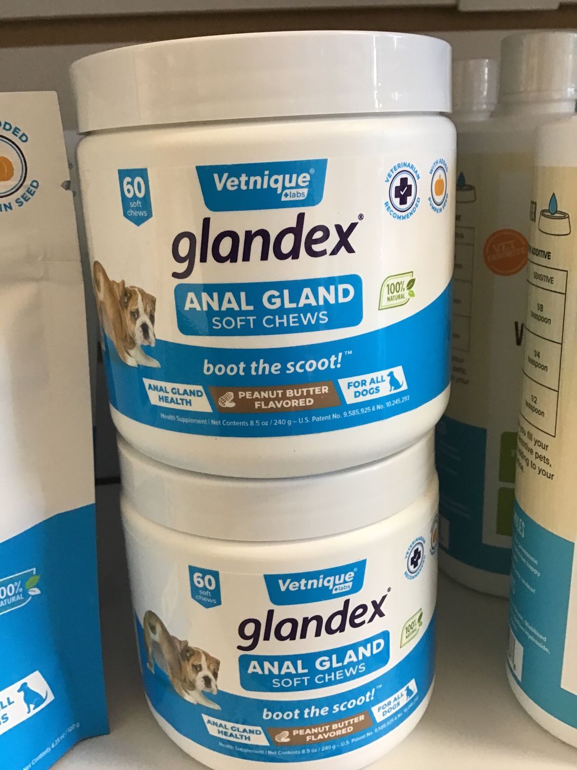 Glandex Anal Gland Support Chews Peanut Butter 60ct