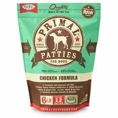Primal Raw 8 oz. Patties Chicken Formula Raw Frozen Dog Food 6#