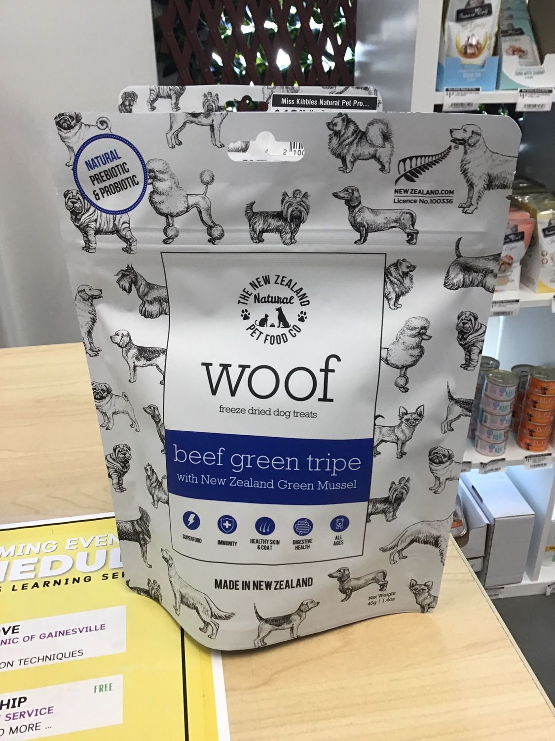 New Zealand Natural Pet Food Woof Beef Green Tripe Dog 1.4oz