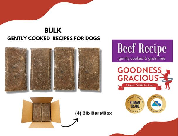 Goodness Gracious Gently Cooked Grain Free Beef Recipe for Dogs 12lb