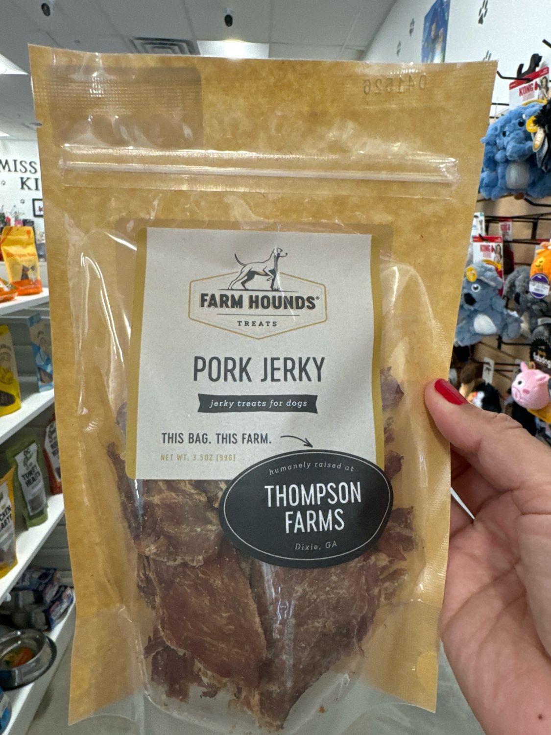 Farm Hounds Pork Jerky Treats for Dogs 3.5oz
