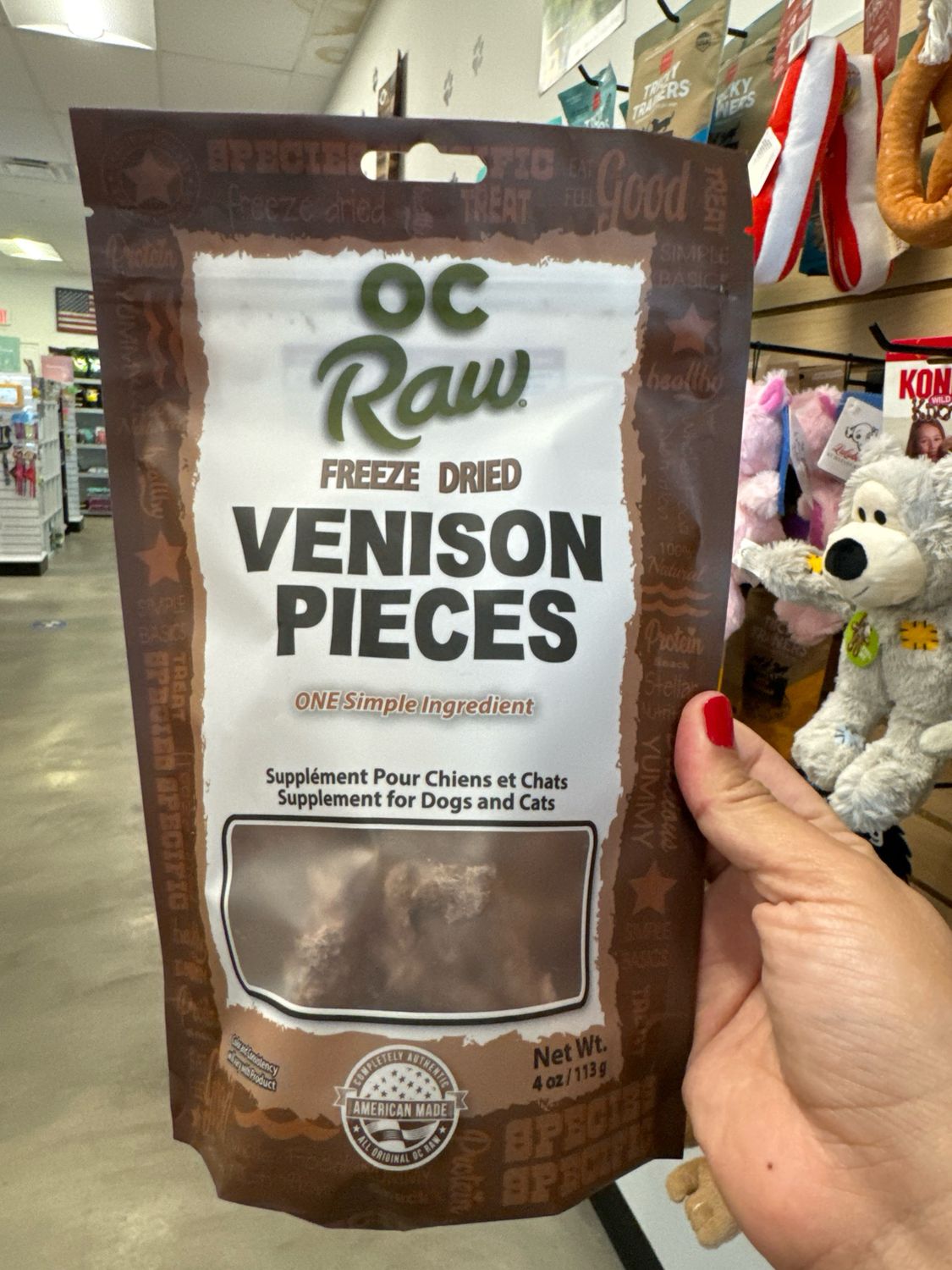 OC Raw Dog Freeze Dried Venison Pieces 4oz