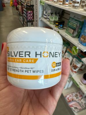 Silver Honey Rapid Ear Care Vet Strength Pet Wipes