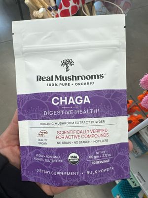 Real Mushrooms: Organic Chaga Digestive Health Bulk Powder 60g