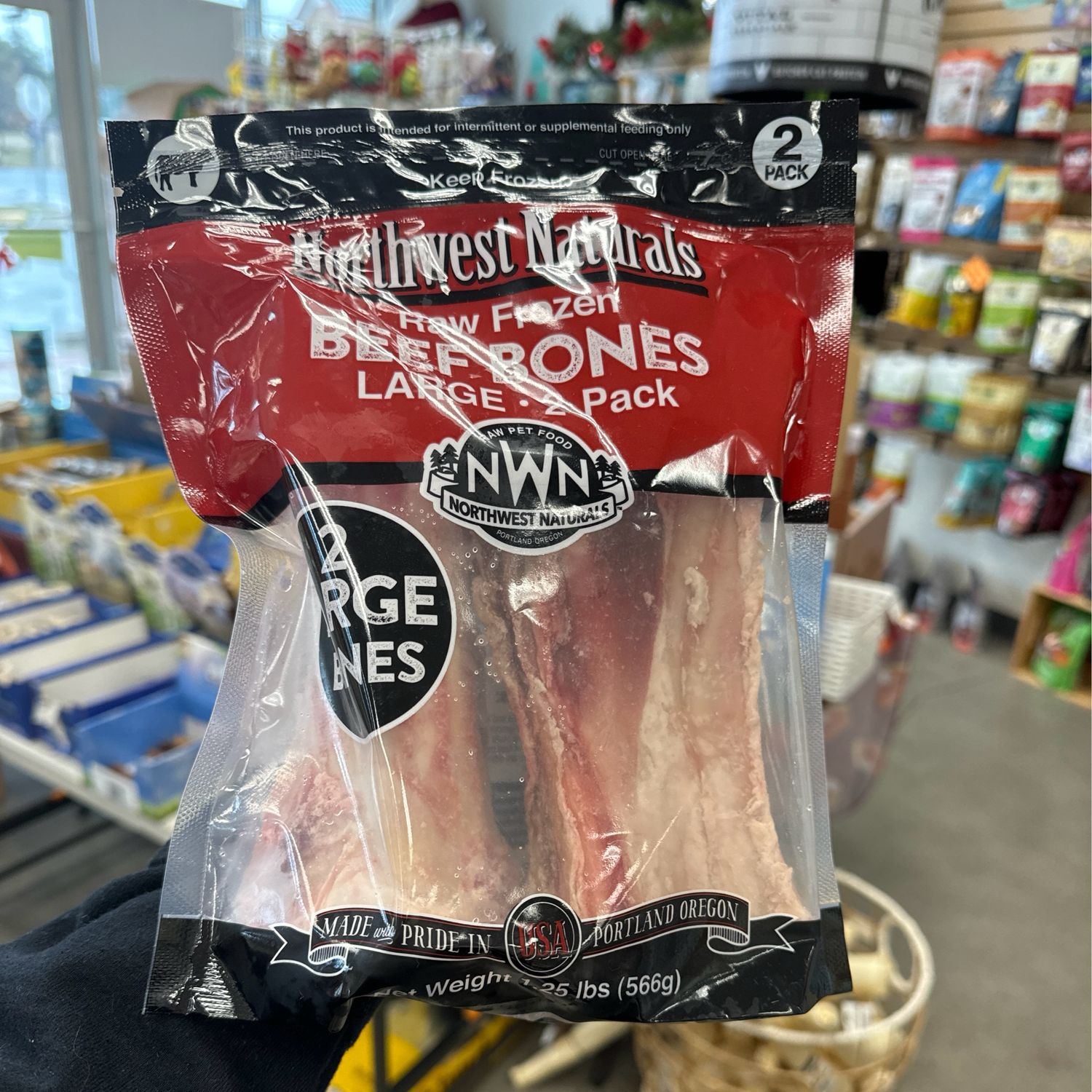 Northwest Naturals Dog Raw Frozen Beef Bones 6-8in 2CT