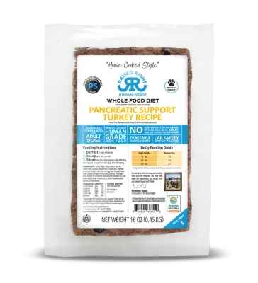 Raised Right Pancreatic Support Turkey Adult Dog Recipe 16oz