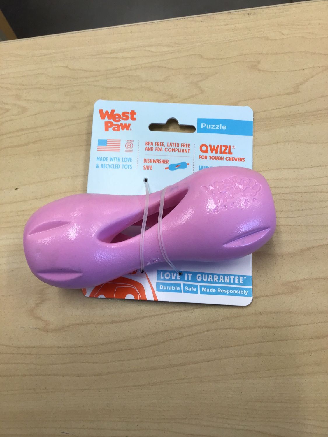 West Paw Qwizl Small Bubble Gum