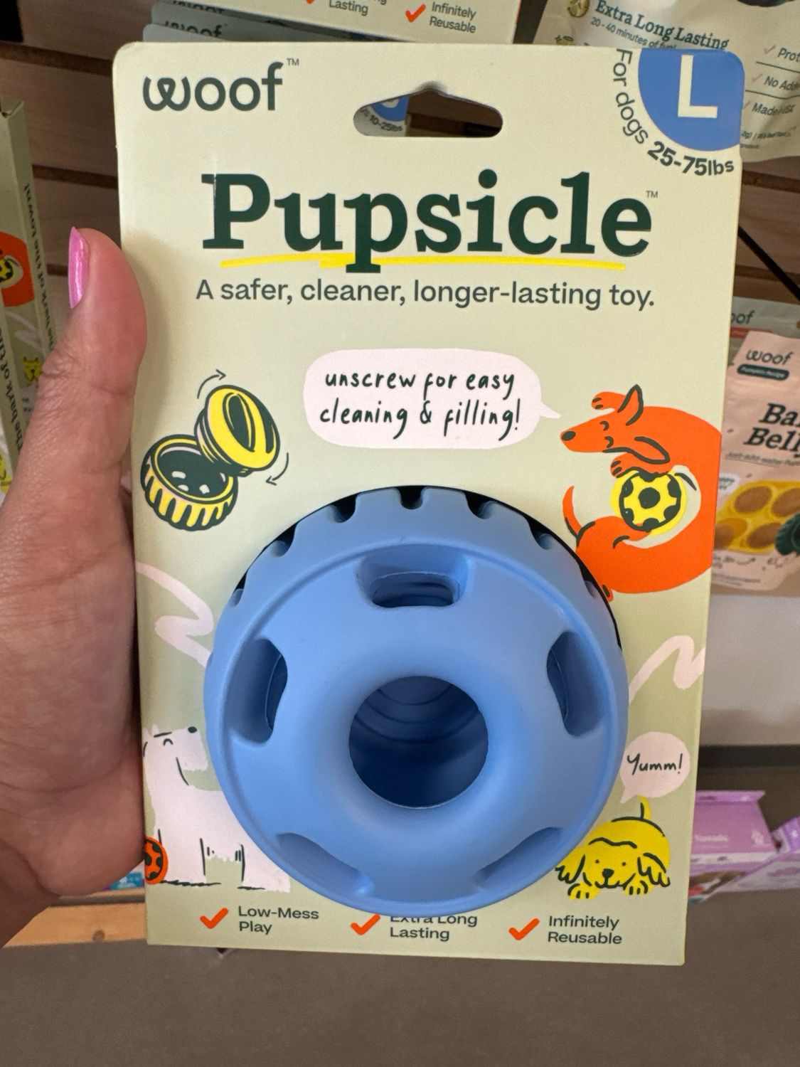 Woof Dog Pupsicle Blue LG
