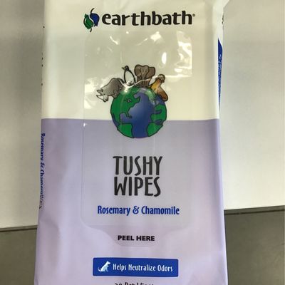 Earthbath Rosemary &amp; Chamomile Tushy Wipes 100ct