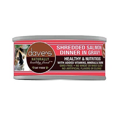Daves Cat Shredded Salmon Gravy 5oz
