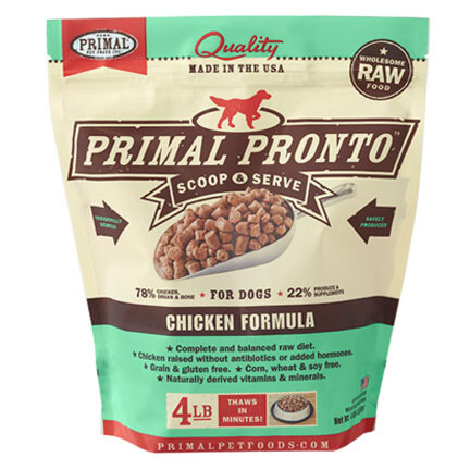 Primal FRZ Dog Pronto Chicken 4#