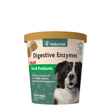 NaturVet Digestive Enzymes Chews 70ct
