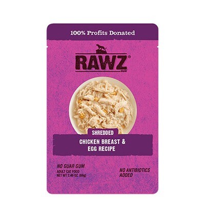 Rawz Cat Shred Chicken Egg 2.4oz