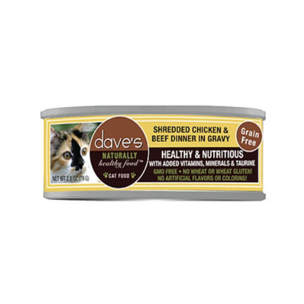 Daves Cat Shred Chicken Beef 3oz