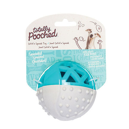 TotallyPooched Rubber Ball Teal 3"