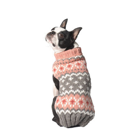 Chilly Dog Sweater Fair Isle Peach M