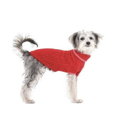 Fashion Pet Sweater Cable Red XXL
