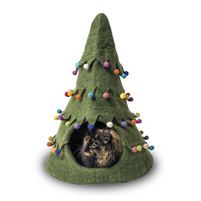 Dharma Cat Cave Holiday Tree Green
