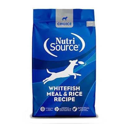 Nutrisource Dog Whitefish/Rice 30#