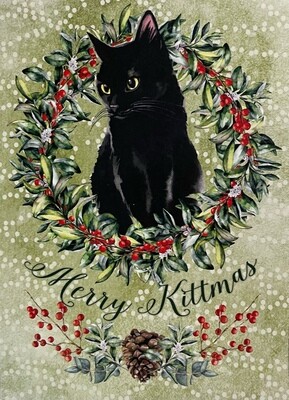 AARF Cat Wreath Card