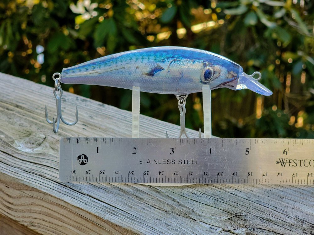 Foil Mackerel Fat Series Casting Crank Bait, 5 in, 1.6 oz