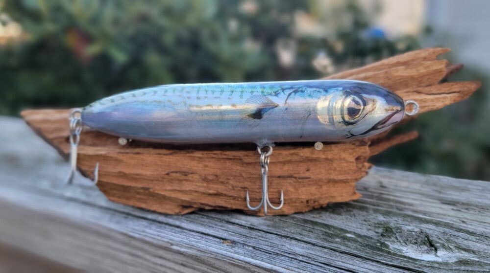 Foil Mackerel Floating Top Water Stick Bait, 7 in, 3.10 oz "Credit Card or PayPal accepted at checkout"