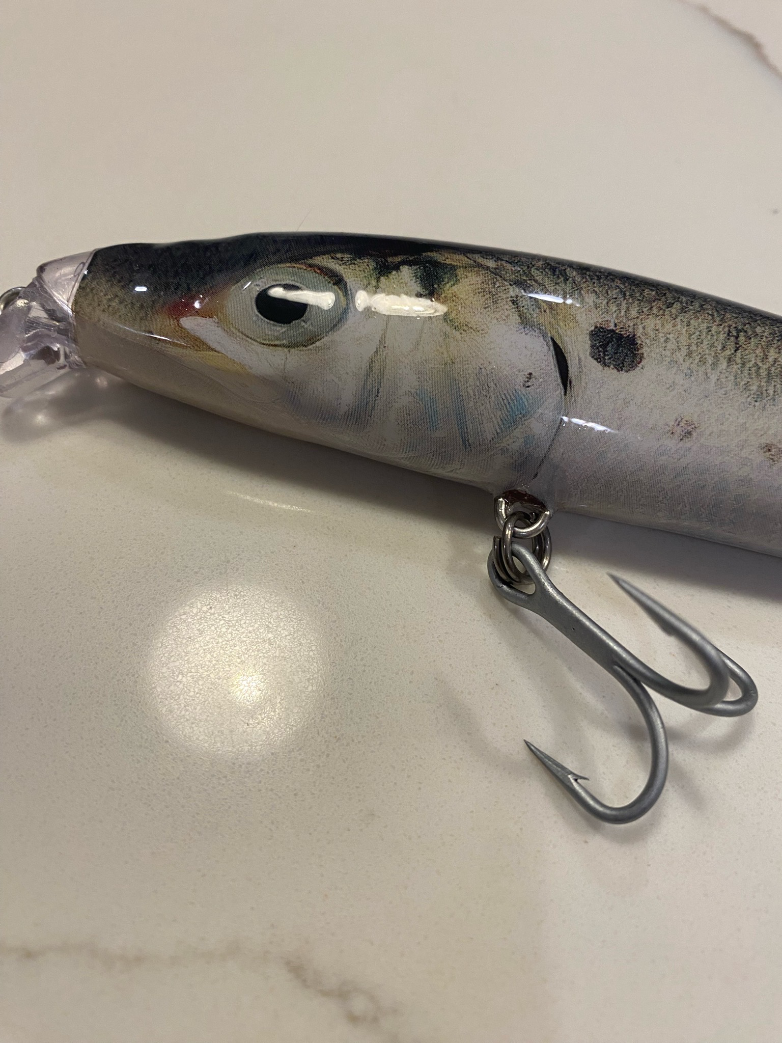 Baby Bunker Pogie, 6.75 in, 1.6 oz Shallow Swimming Lure