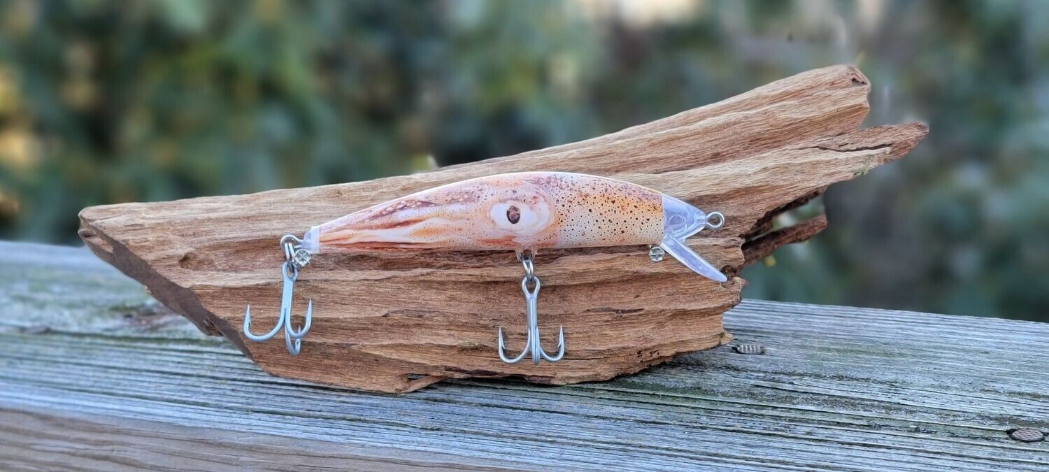 Baby Squid Long Cast Swim Bait, 4.75 in, 1.5 oz, Sinking.