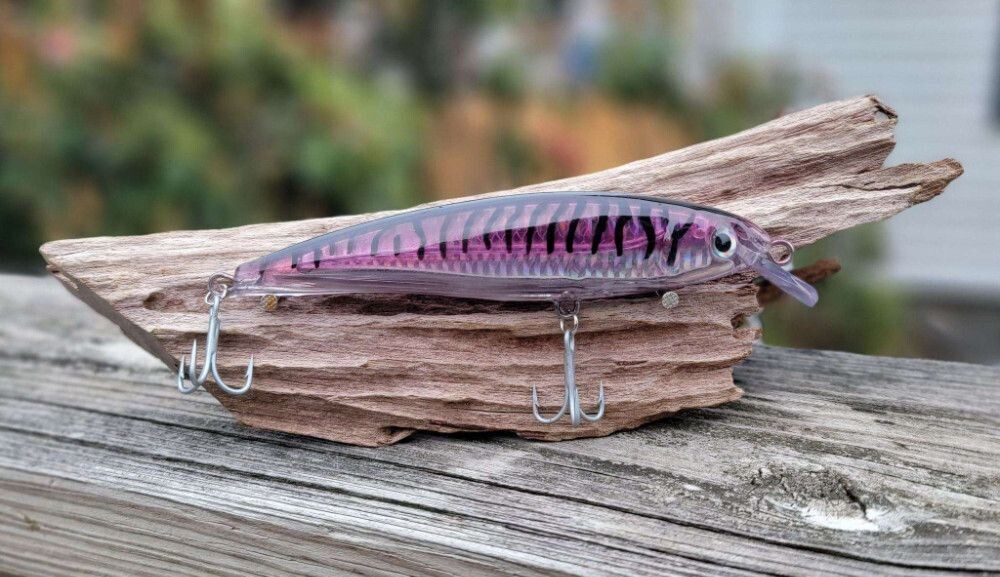 Custom Hand Painted Light Purple Mackerel Stick Bait, 5.5 in, 1.6 oz.