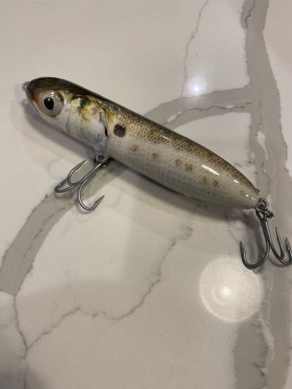Pogie Pogie "Bunker" Floating Top Water Spook Bait, 7 in, 3.10 oz.