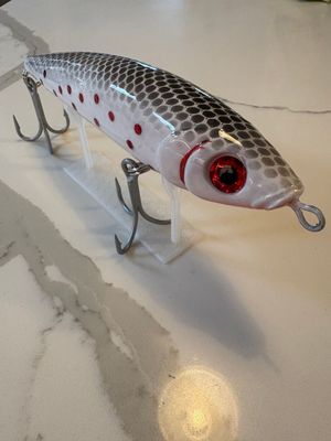 7 7", 4.3 to 4.8 oz ounce Custom Painted LewDog School Tuna Casting Lure.