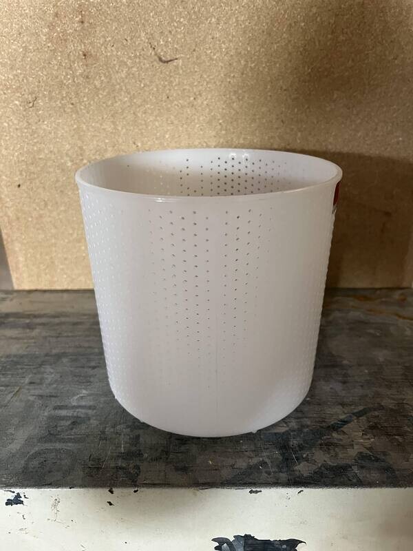 Used 6 3/8"Dia x 6 1/8"Deep Cheese Mold - #3566