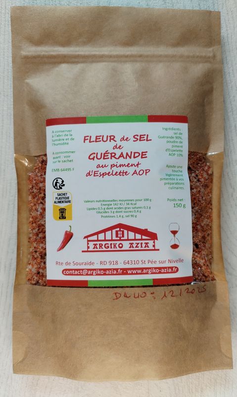 Fleur de Sel de Guérande au Piment d'Espelette AOP Fleur de Sel de Guérande au Piment d'Espelette AOP