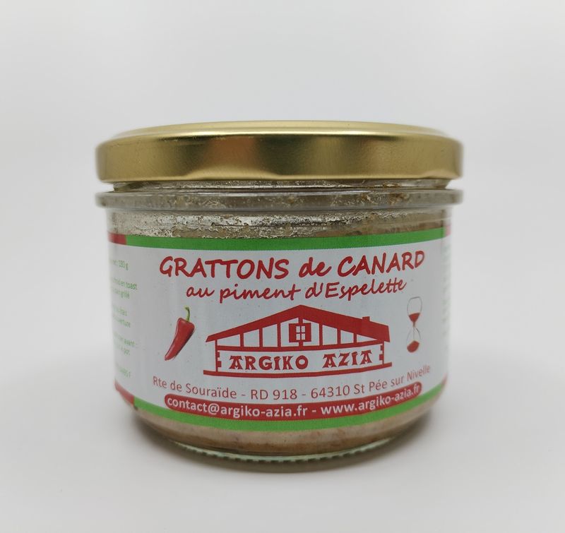 Grattons de canard au piment d'Espelette AOP Grattons de canard au piment d'Espelette AOP