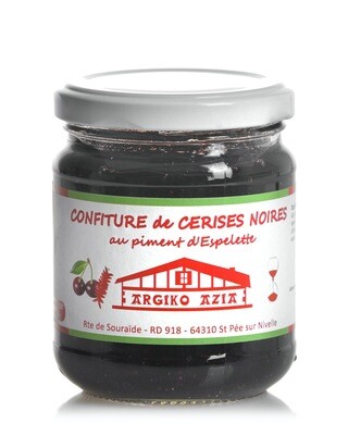 Confiture de Cerises noires au piment d'Espelette AOP 