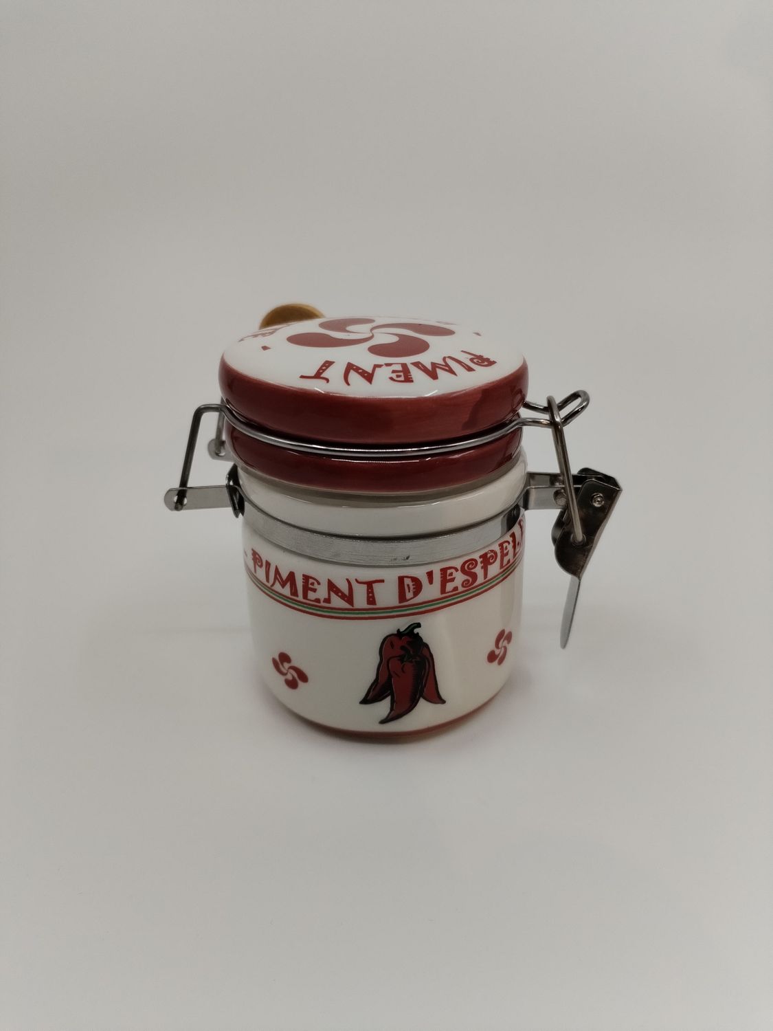 Pot hermétique en céramique Piment d'Espelette (vide)
