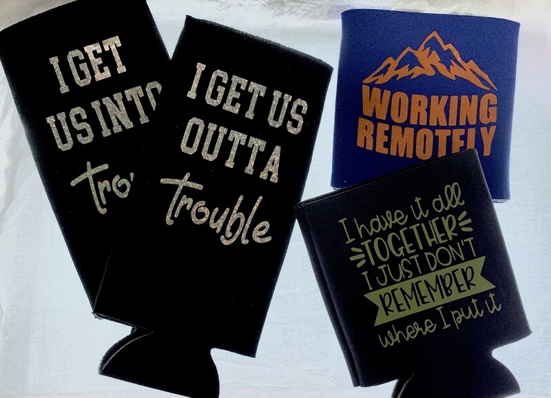 Slim and regular can koozies