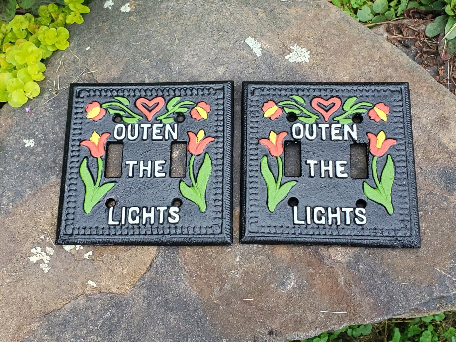 Outen the Light Switch Plate (Double Set)