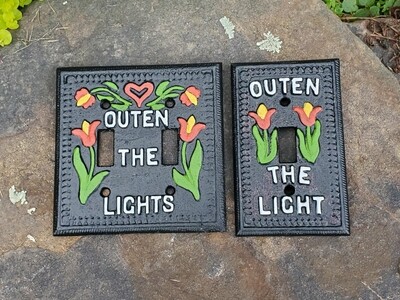 Outen the Light Switch Plate (Double and Single Set)