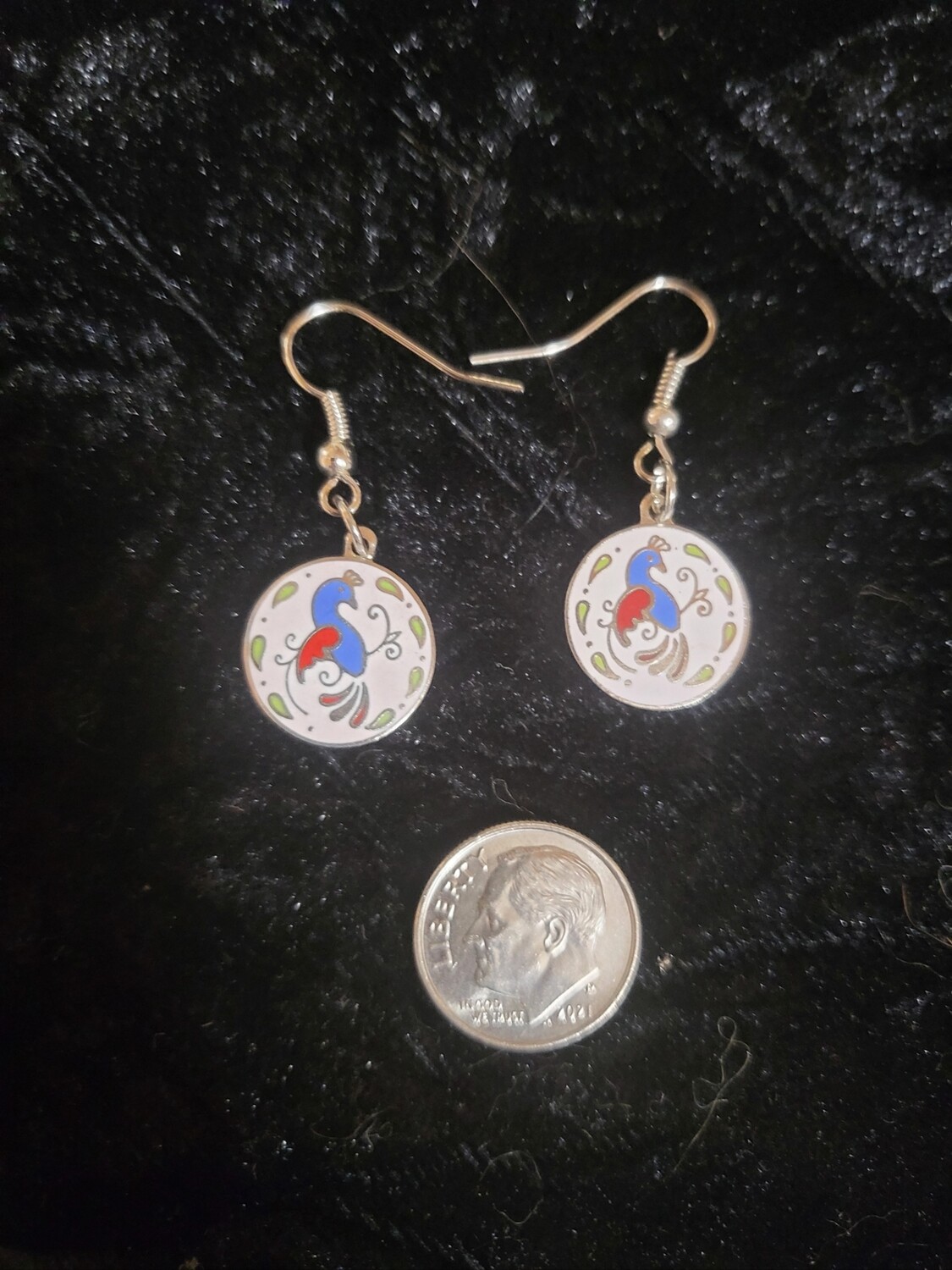 Vintage Distelfink LB earrings (silver metal color)