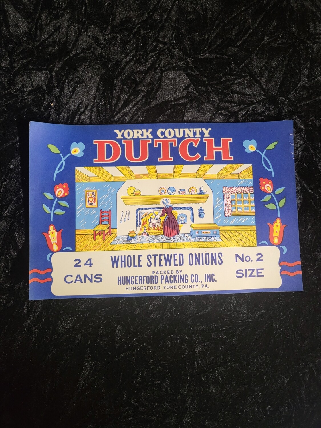 Vintage Pa Dutch can label
