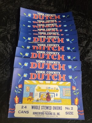 Vintage Pa Dutch can label set of 10
