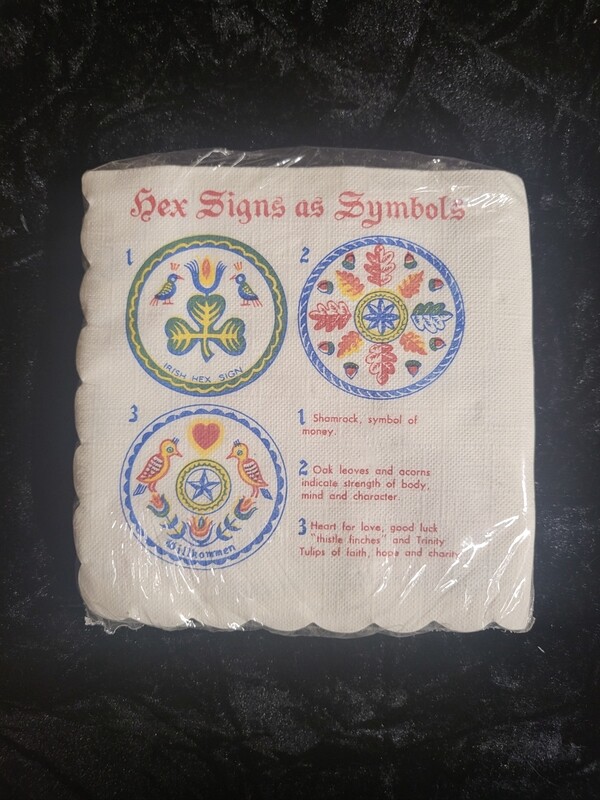 Vintage hex sign paper napkins