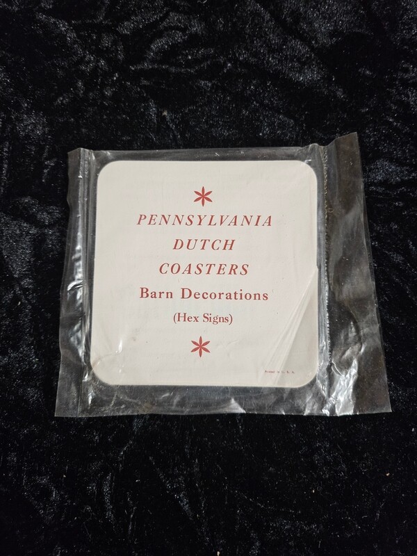 Vintage hex sign coasters