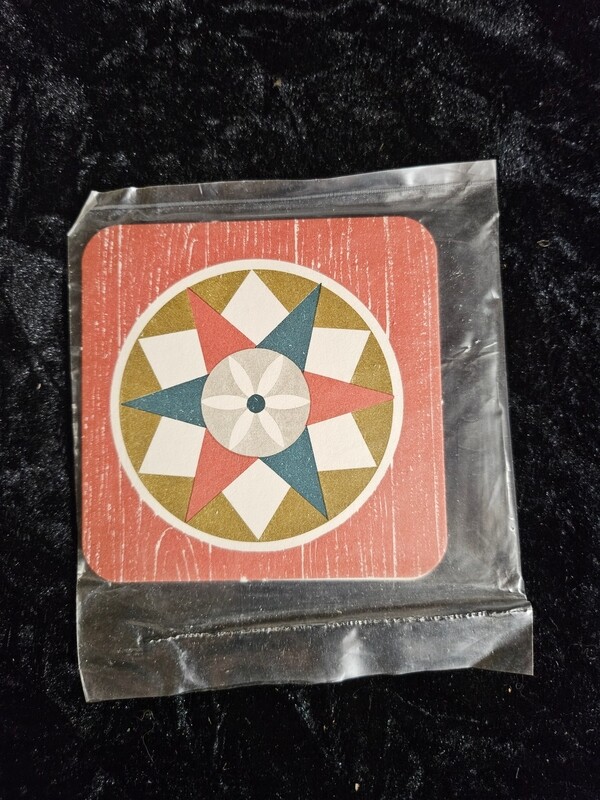 Vintage hex sign coasters