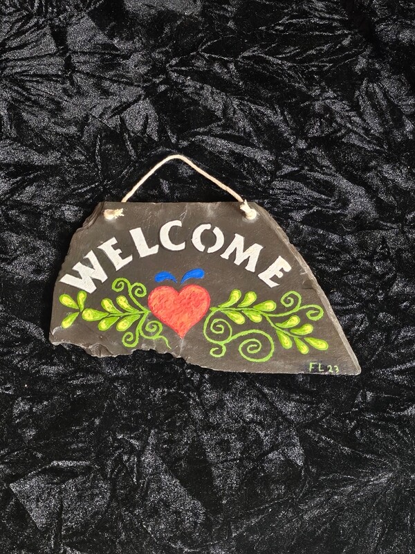 Hand-painted Welcome Slate