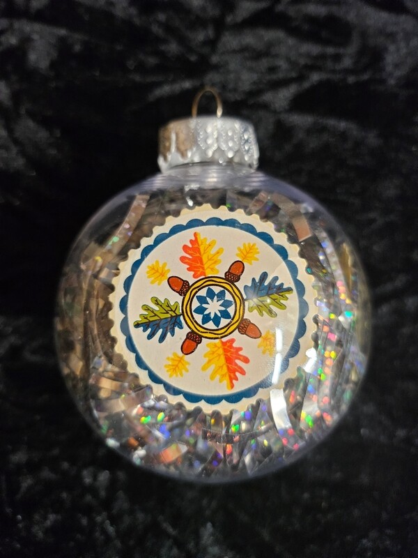 Hand made hex sign Christmas Ball