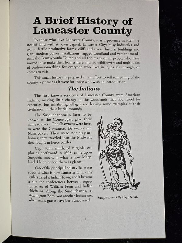 A brief history of Lancaster County Pennsylvania